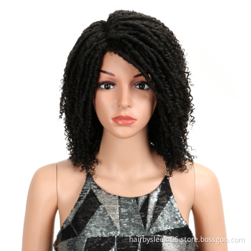 13 inch synthetic machine made wig popular black short dread lock hair wigs for black women wigs synthetic hair